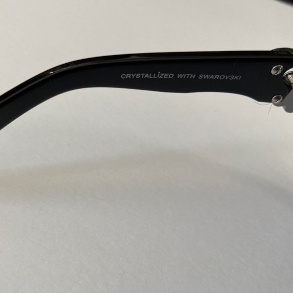 JIMMY CRYSTAL NY- NWT WOMENS SUNGLASSES Black frame w/SWAROVSKI CRYSTALS 2 LEFT! - Picture 4 of 7